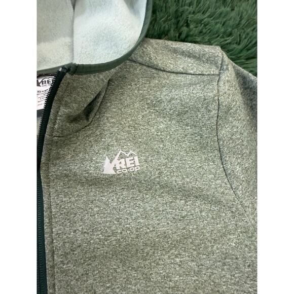 REI Green Full Zip YOUTH Hoodie Sweatshirt Hiking Skiing Snowboarding XL - Picture 4 of 9
